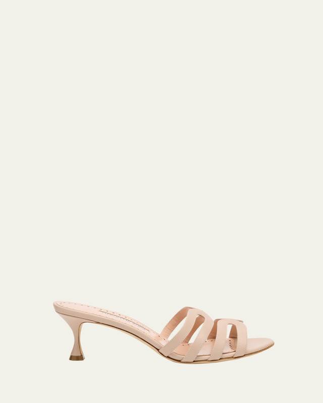 Ahwak Caged Leather Mule Sandals